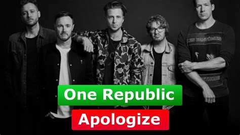 Dec 16, 2023 ... Apologize Timbaland - Apologize (Lyrics) ft. OneRepublic Cakes & Eclairs on Spotify : http://bit.ly/CakesEclairs Apologize Timbaland ...